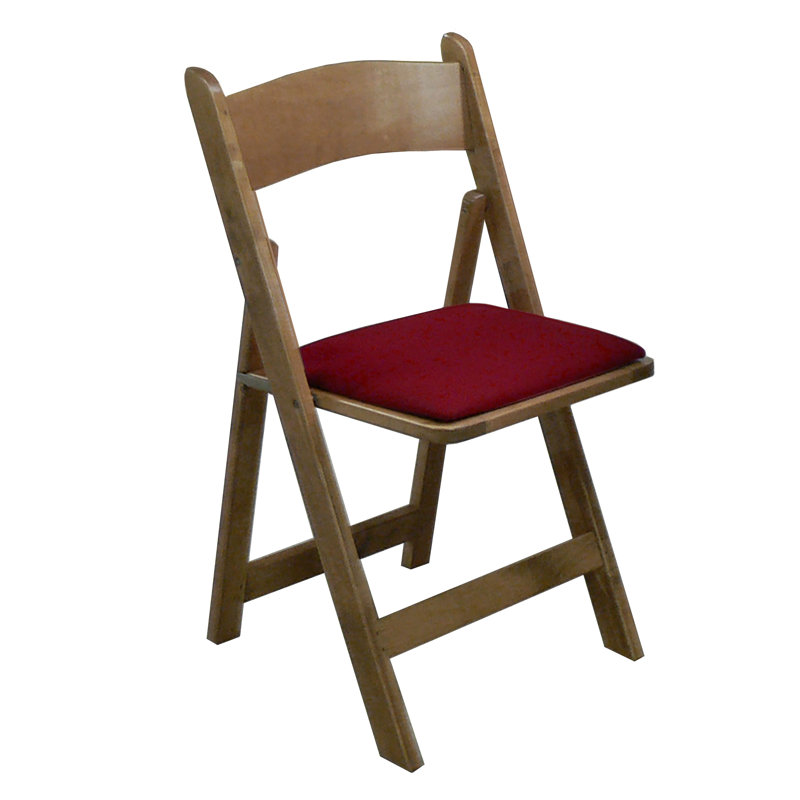 Kestell Furniture Maple Wood Padded Folding Chair & Reviews Wayfair
